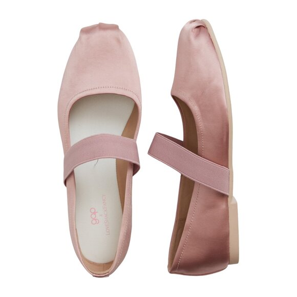 GAP Shoes - NWT Gap × LoveShackFancy Ballet Flats pink size 10 NIB elastic strap mary jane